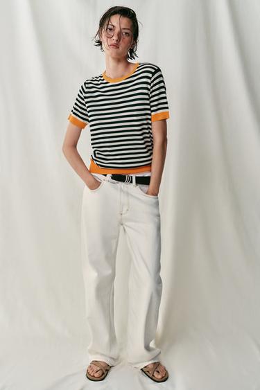 JEANS Z1975 STRAIGHT HIGH-WAIST LONG LENGTH - White by Zara