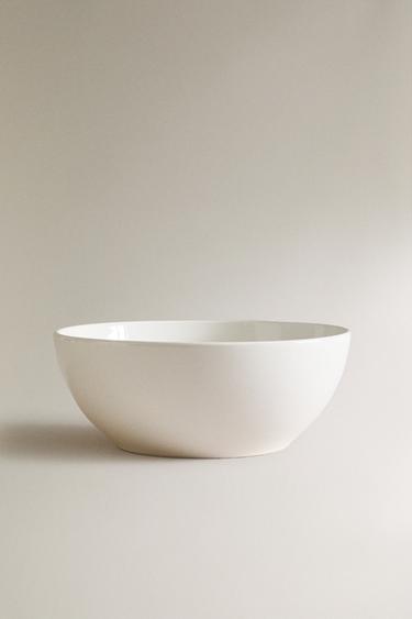 STONEWARE SALAD BOWL - White by Zara