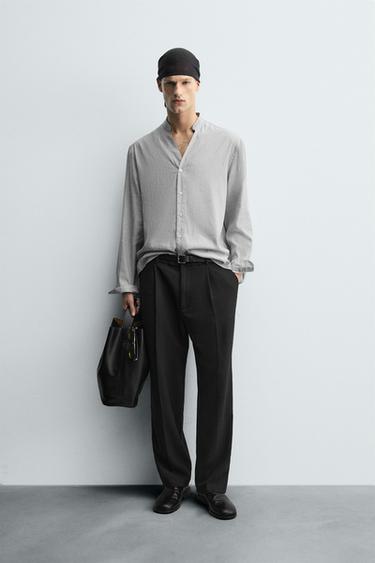 STRIPED SHIRT - Grey / Blue by Zara - Image 0