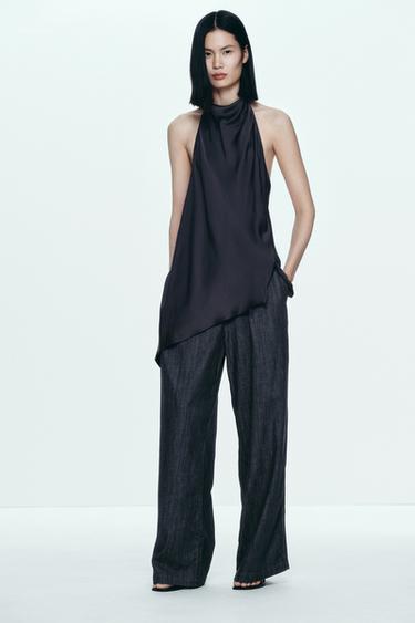 ZW COLLECTION DENIM JOGGERS - Blue by Zara