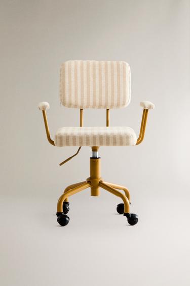 CHILDREN’S METAL DESK CHAIR WITH WHEELS - Mustard by Zara - Image 0