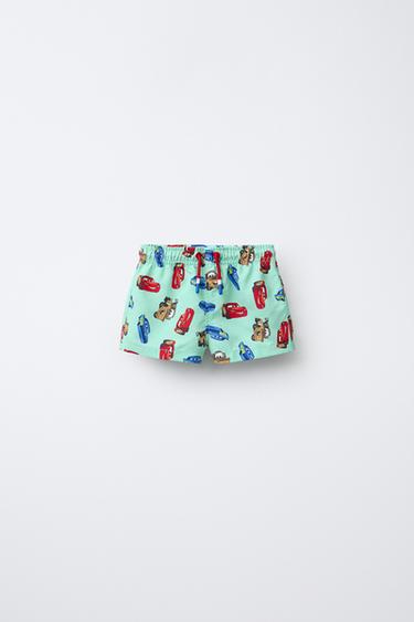 2-6 YEARS/ CARS LIGHTNING MCQUEEN © DISNEY SWIM BERMUDA SHORTS - Green by Zara