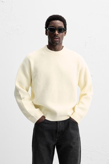 TEXTURED SWEATER - Ecru by Zara