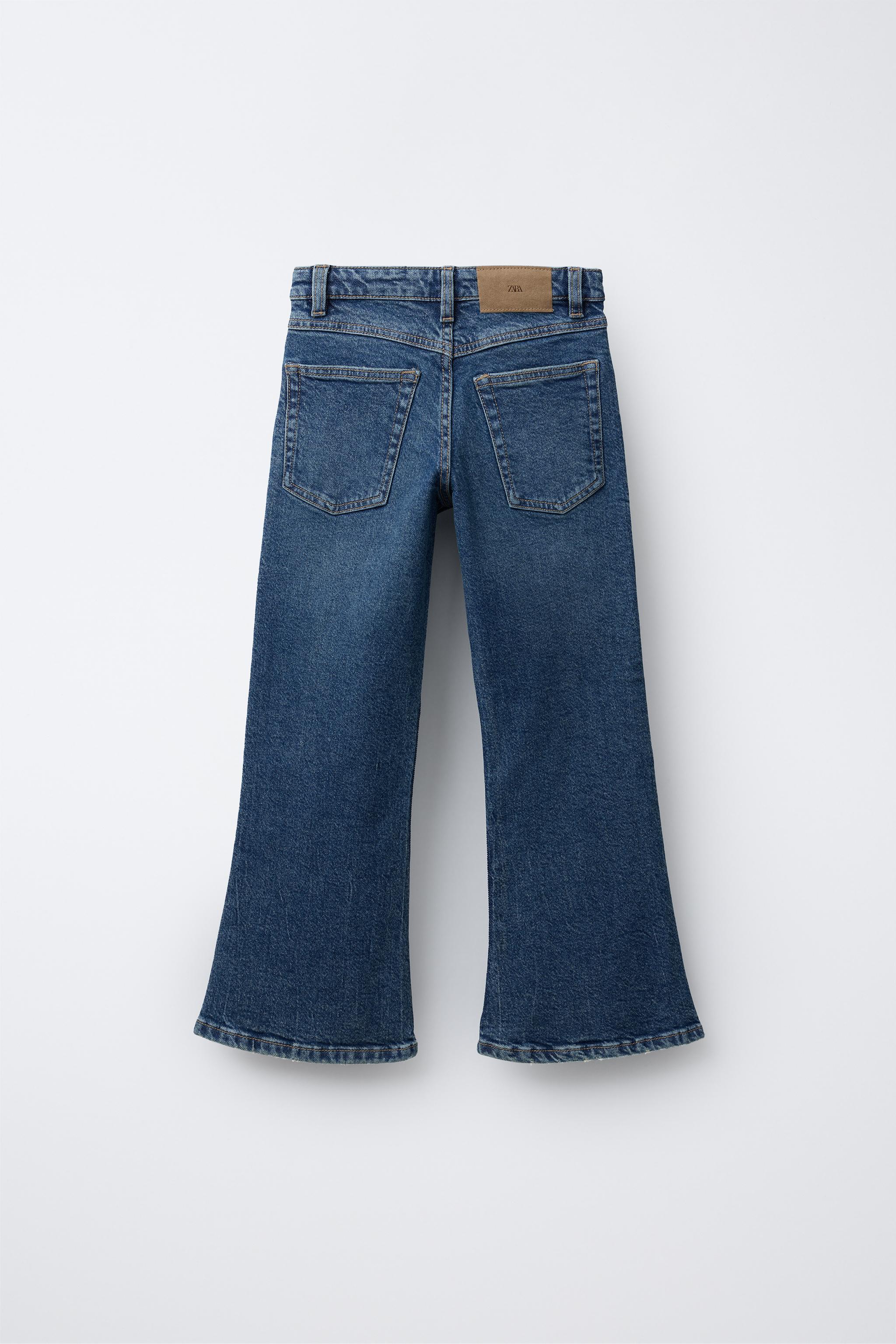 喇叭牛仔裤- 蓝色| ZARA