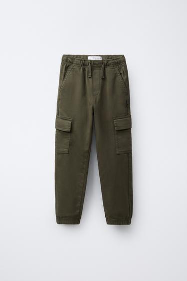 SOFT CARGO JOGGERS - Dark khaki by Zara