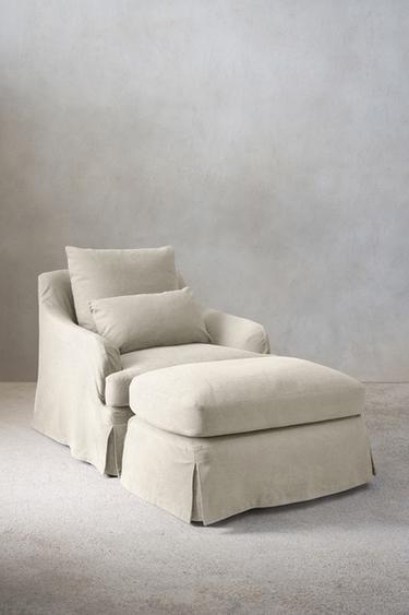 FOOTSTOOL 01 - Light beige by Zara - Image 0