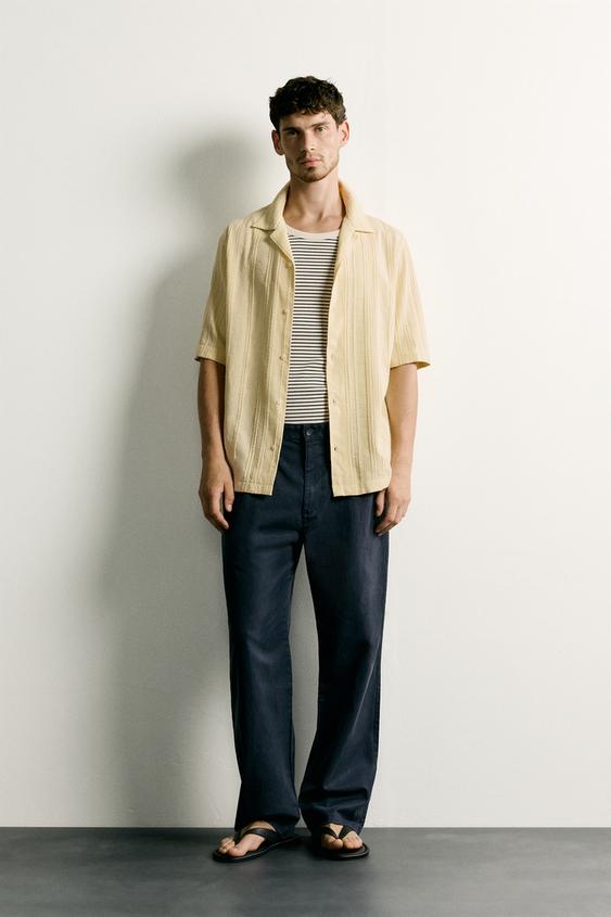 REGULAR FIT STRIPED JACQUARD SHIRT - 314 by Zara - Image 0