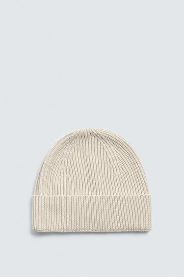 BASIC KNIT BEANIE - Ecru by Zara