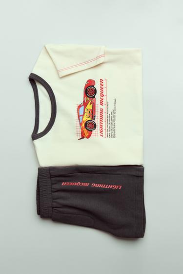 AGES 2-6/ CARS LIGHTNING MCQUEEN © DISNEY PRINT PYJAMAS - Ecru by Zara