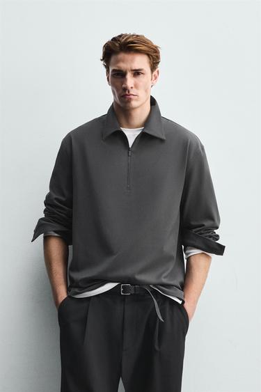 VISCOSE POLO SHIRT - Dark green by Zara