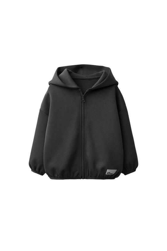 INTERLOCK ZIP-UP HOODIE - Anthracite grey by Zara - Image 0