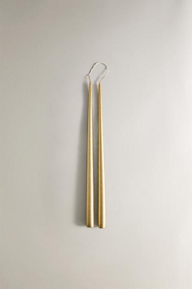 PACK OF CHRISTMAS CANDLES (PACK OF 2) - Golden by Zara