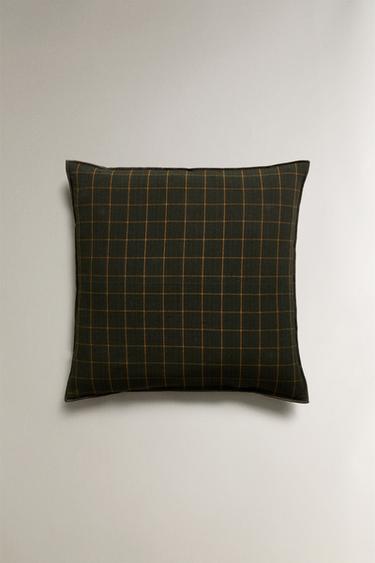 CHECK CUSHION COVER - Green by Zara - Image 0