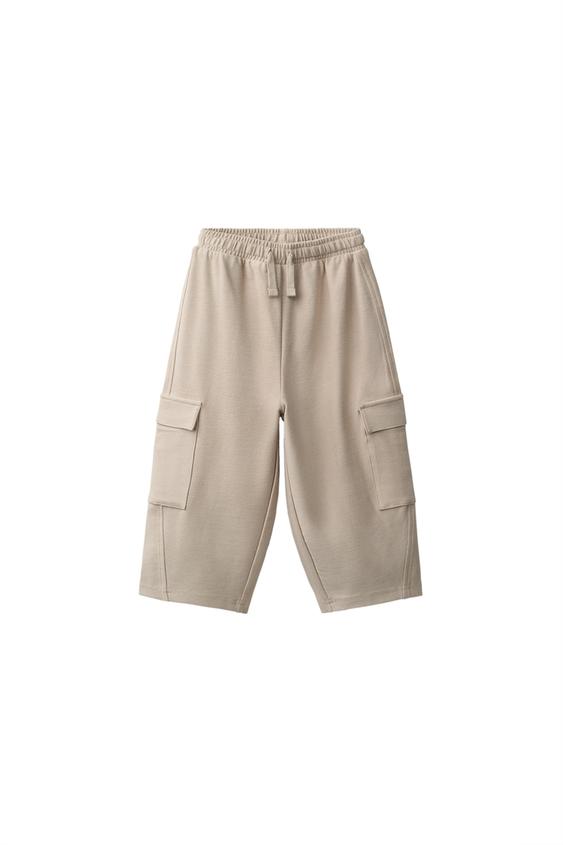 INTERLOCK CARGO TROUSERS - Dark beige by Zara - Image 0