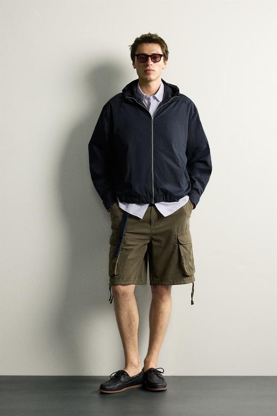 LIGHTWEIGHT REGULAR FIT POPLIN JACKET - Navy blue by Zara - Image 0