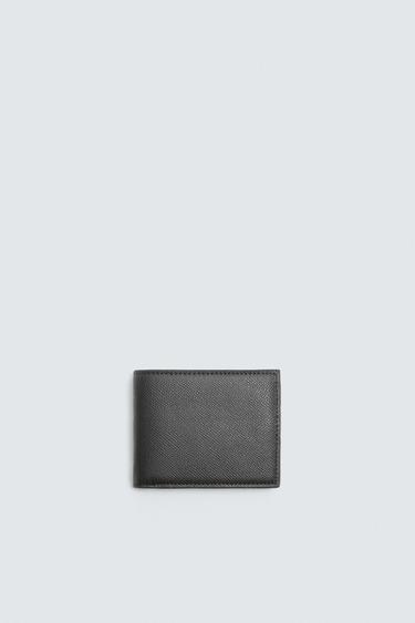 TEXTURED WALLET - Black by Zara