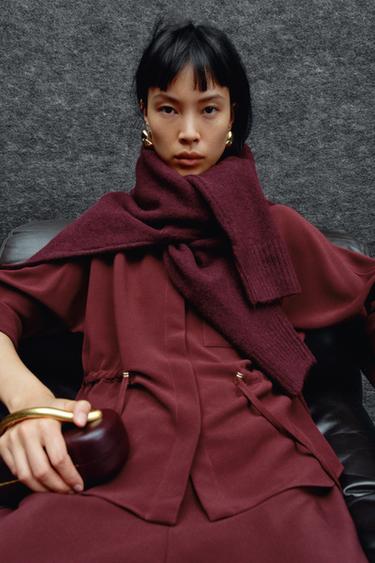 SAFARI CREPE SHIRT - Aubergine by Zara - Image 0