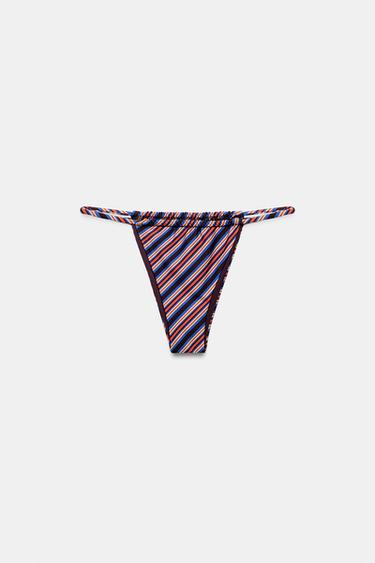 STRIPED BIKINI BOTTOMS - Blue by Zara