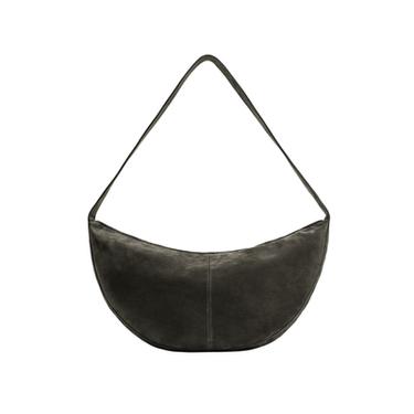 LEATHER SHOULDER BAG - Grey by Zara