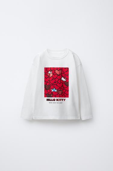 HELLO KITTY © SANRIO HEARTS T-SHIRT - Ecru by Zara