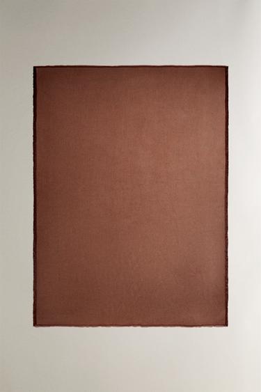 PAISLEY JACQUARD THROW - Brick by Zara