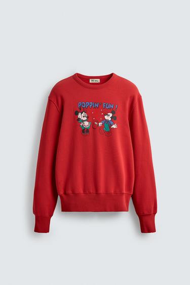 MINNIE + MICKEY SWEATSHIRT HARRY LAMBERT FOR ZARA X DISNEY - Red by Zara