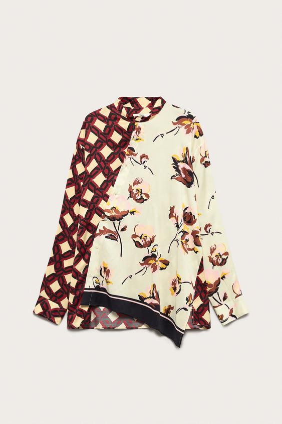 LIMITED EDITION MIXED PRINT OVERSIZE FIT SHIRT - Printed by Zara - Image 0