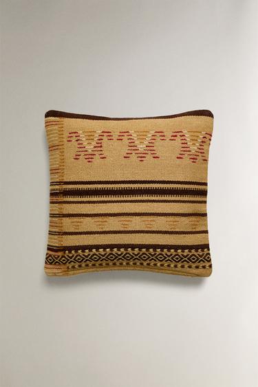 KILIM CUSHION COVER - Olive green by Zara - Image 0
