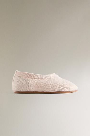 CHILDREN'S STRETCH BALLERINAS - Ecru White by Zara