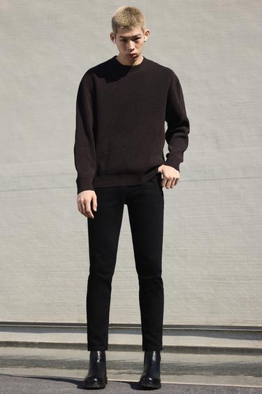 BASIC SLIM FIT JEANS - Black by Zara
