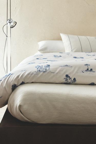 TOILE DE JOUY DUVET COVER - Blue by Zara
