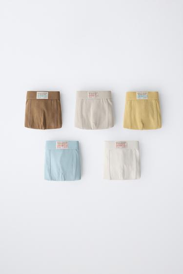 AGE 6-14 / 5-PACK OF LABEL BOXERS - Multicoloured by Zara
