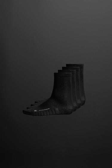 RUNNING SOCKS 2-PACK - Black by Zara - Image 0