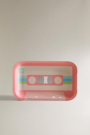 PACK OF CHILDREN'S CASSETTE PAPER PLATES (PACK OF 12) - Multicoloured by Zara - Image 0