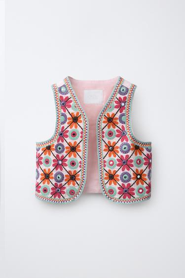 EMBROIDERED MIRROR WAISTCOAT - Multicoloured by Zara