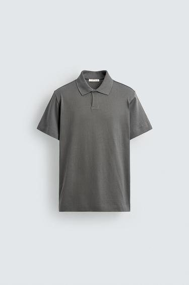 REGULAR FIT POLO SHIRT - Grey by Zara