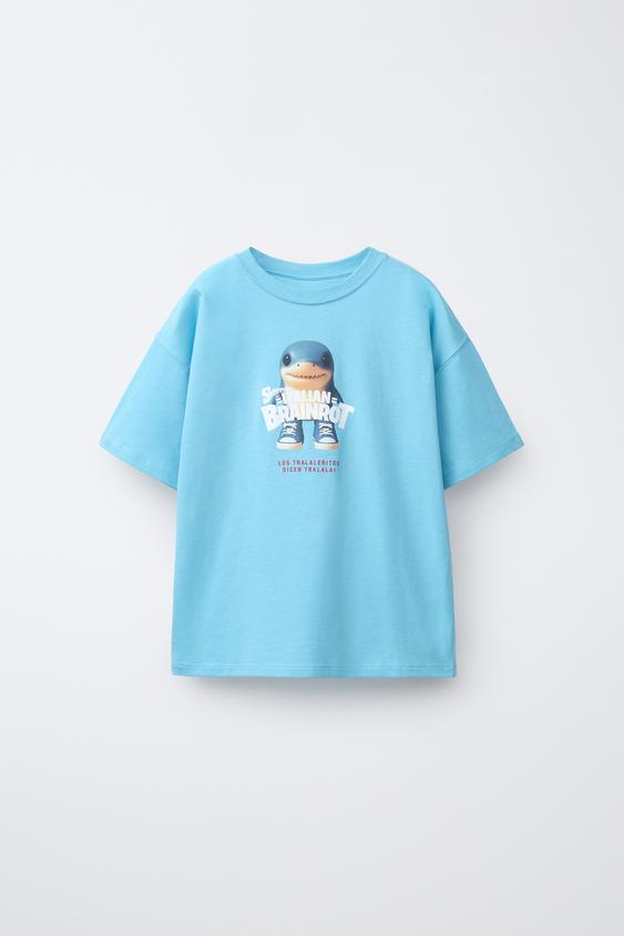 SKIFIDOL ITALIAN BRAINROT™ PRINTED T-SHIRT - Blue by Zara - Image 0
