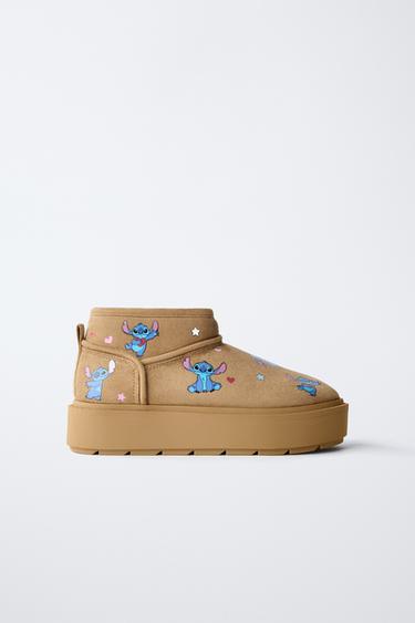 LILO & STITCH © DISNEY SHEEPSKIN ANKLE BOOTS - Brown by Zara