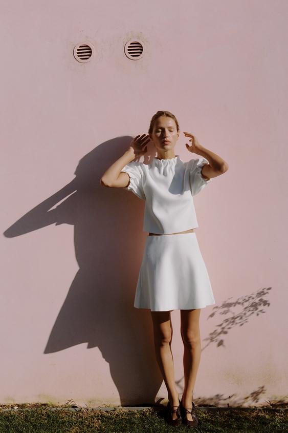 GATHERED KNIT TOP - White by Zara - Image 0