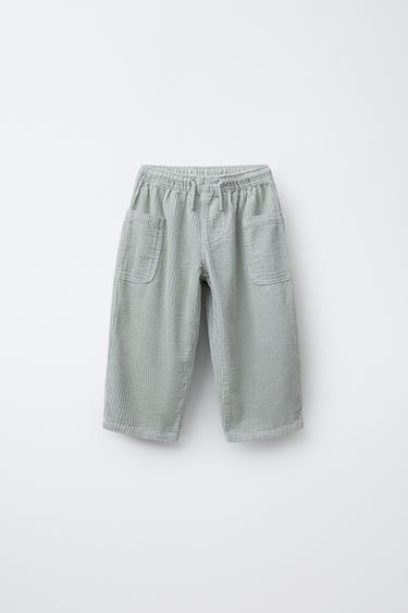 CORDUROY TROUSERS WITH POCKETS - Green by Zara
