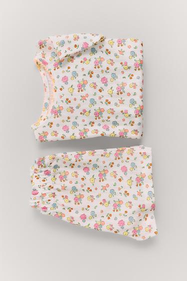 1 1/2-6 YEARS/ FLORAL PRINT PYJAMAS - Ecru by Zara