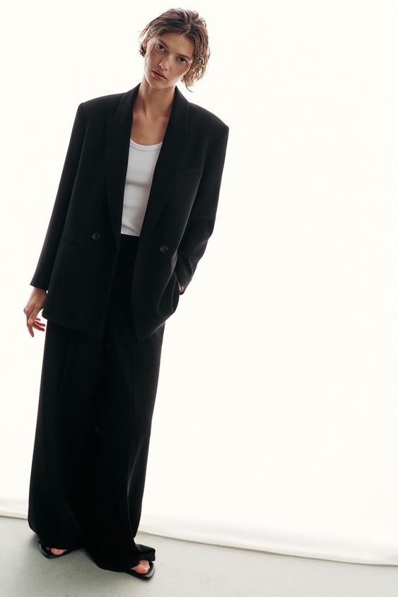 HIGH-WAIST WIDE-LEG TROUSERS - Black by Zara - Image 0