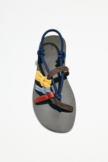COLOURED STRAPPY SANDALS - Multicoloured by Zara