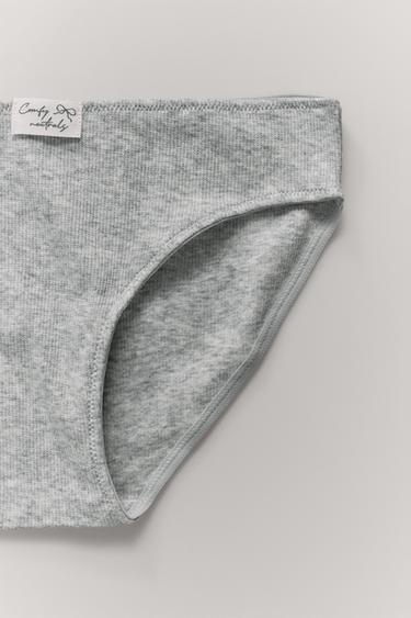 AGES 9-14 / THREE-PACK OF LABEL BRIEFS - Black / White by Zara