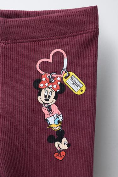 MINNIE MOUSE AND FRIENDS © DISNEY RIBBED LEGGINGS - Burgundy by Zara