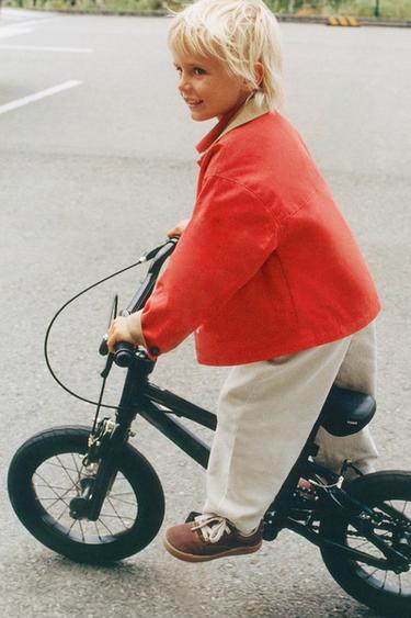 EMBROIDERED MICKEY MOUSE © DISNEY CANVAS JACKET - Dark coral by Zara