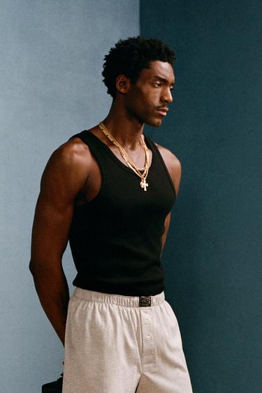 RIB TANK TOP WILLY CHAVARRIA X ZARA - Black by Zara