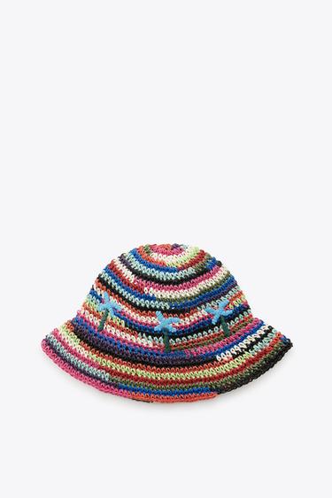 MULTICOLOURED BRAIDED BUCKET HAT - Multicoloured by Zara