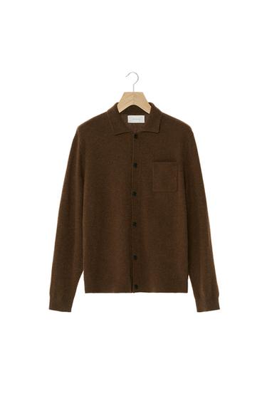 KNIT WOOL - ALPACA ORIGINS OVERSHIRT - Brown by Zara