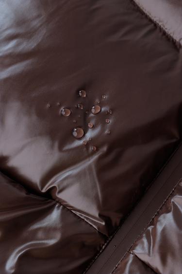WATER-REPELLENT AND WIND-RESISTANT DOWN FEATHER PUFFER JACKET - Dark brown by Zara
